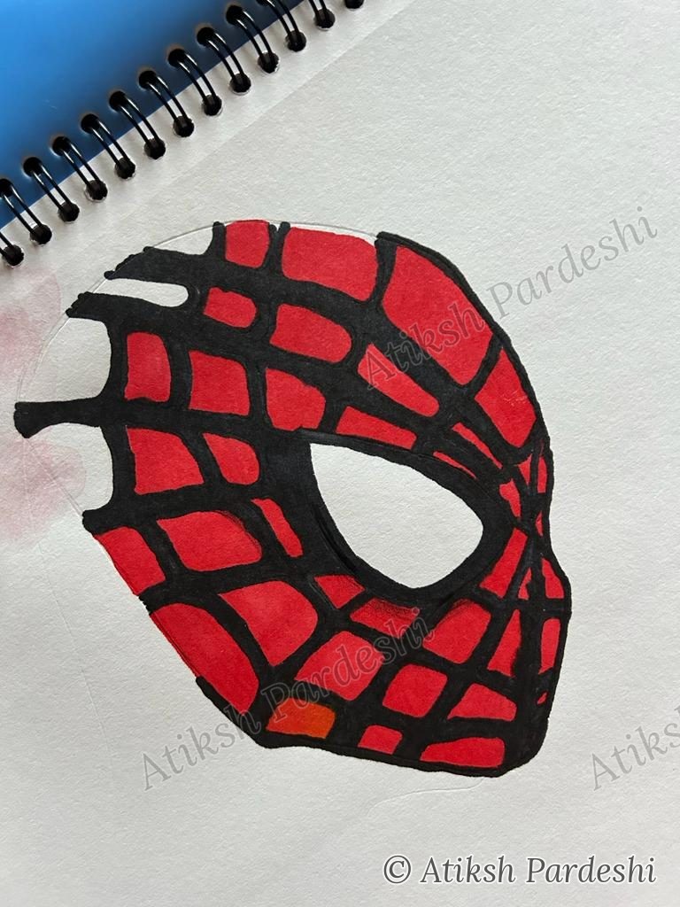 Spider-Man mask illustration